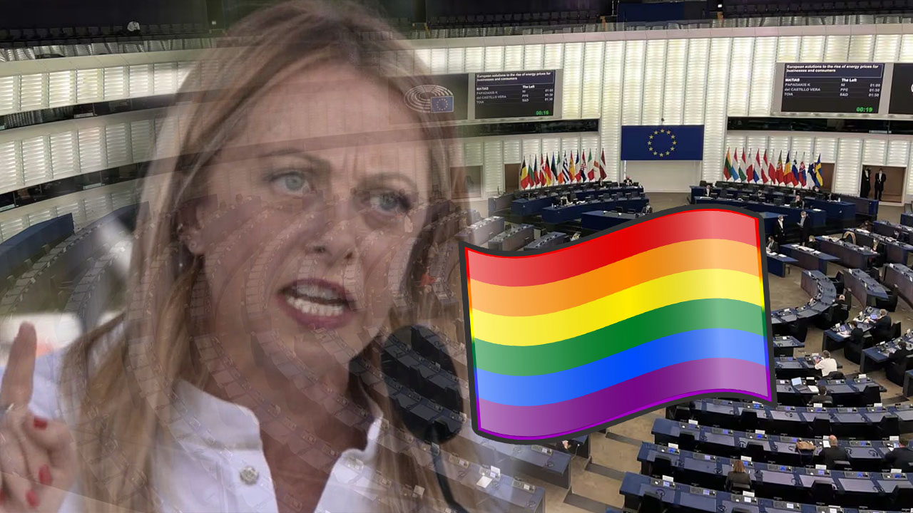 Le Parlement européen condamne le gouvernement Meloni : "Attaqué la communauté LGBTQ, révoquez immédiatement la décision sur les familles arc-en-ciel"