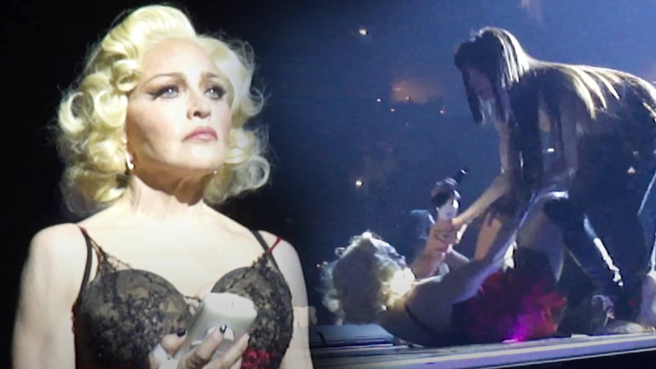 Madonna tombe à la renverse lors d'un concert : "Je suis défoncée"