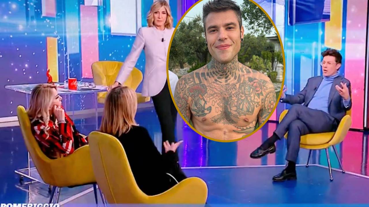 Les commentateurs de Pomeriggio 5 s'échauffent à propos de Fedez : « Rude », « Non !  Je l'ai rencontré"