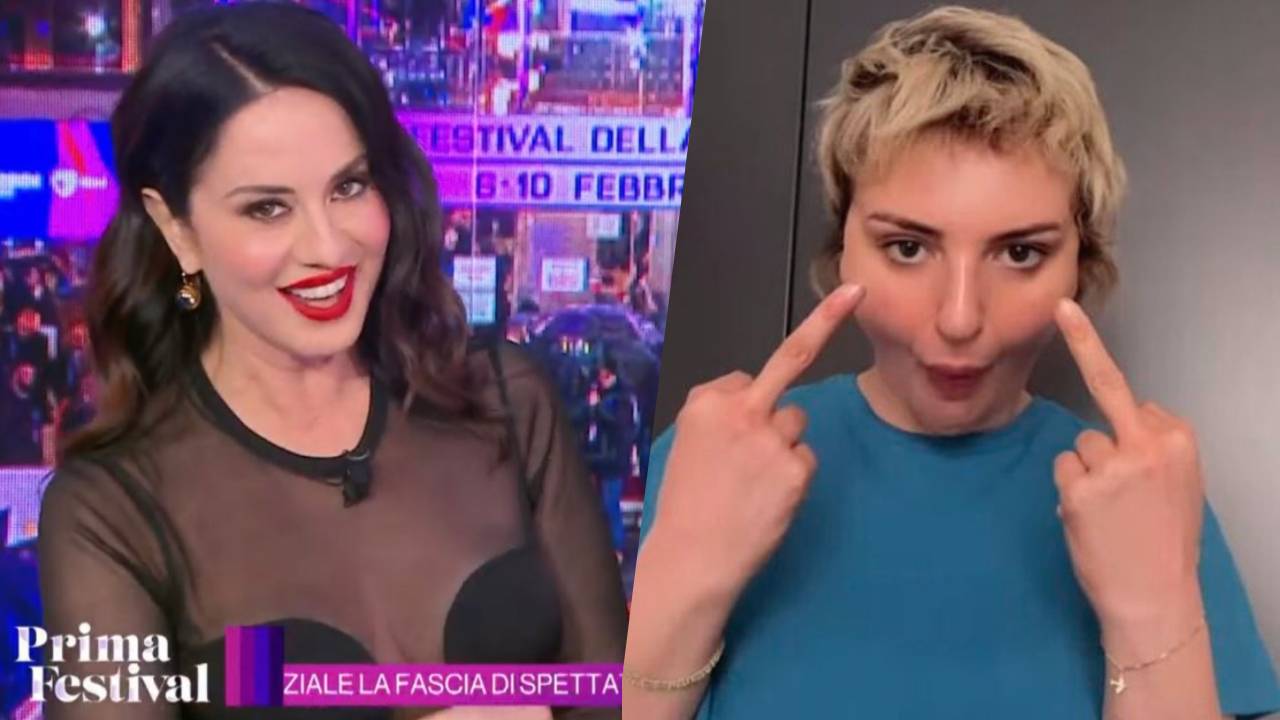 Paola Iezzi présente Arisa après l'attaque reçue et le majeur
