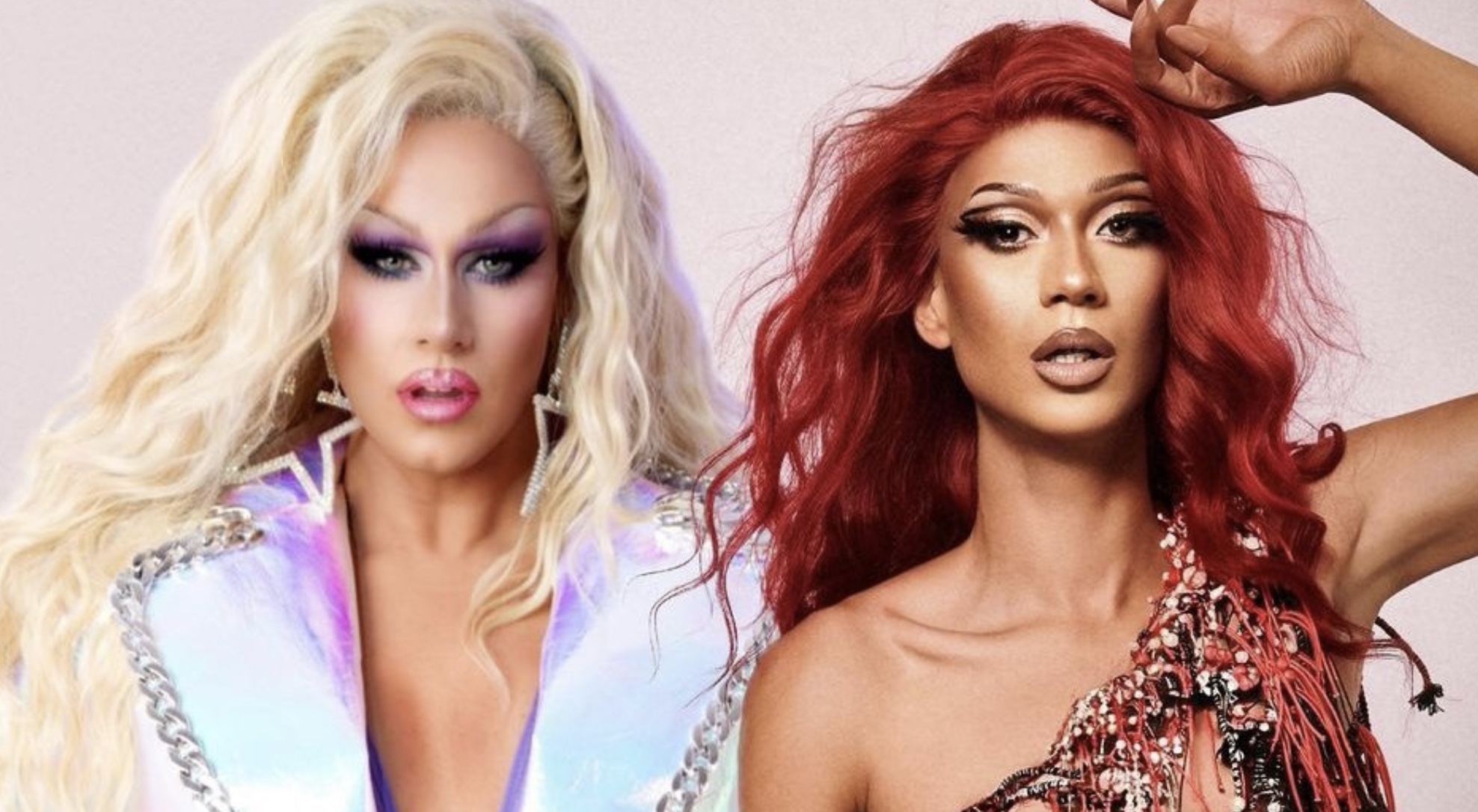 Tapis Turquoise Eurovision : deux drag queens de l'hébergement Drag Race