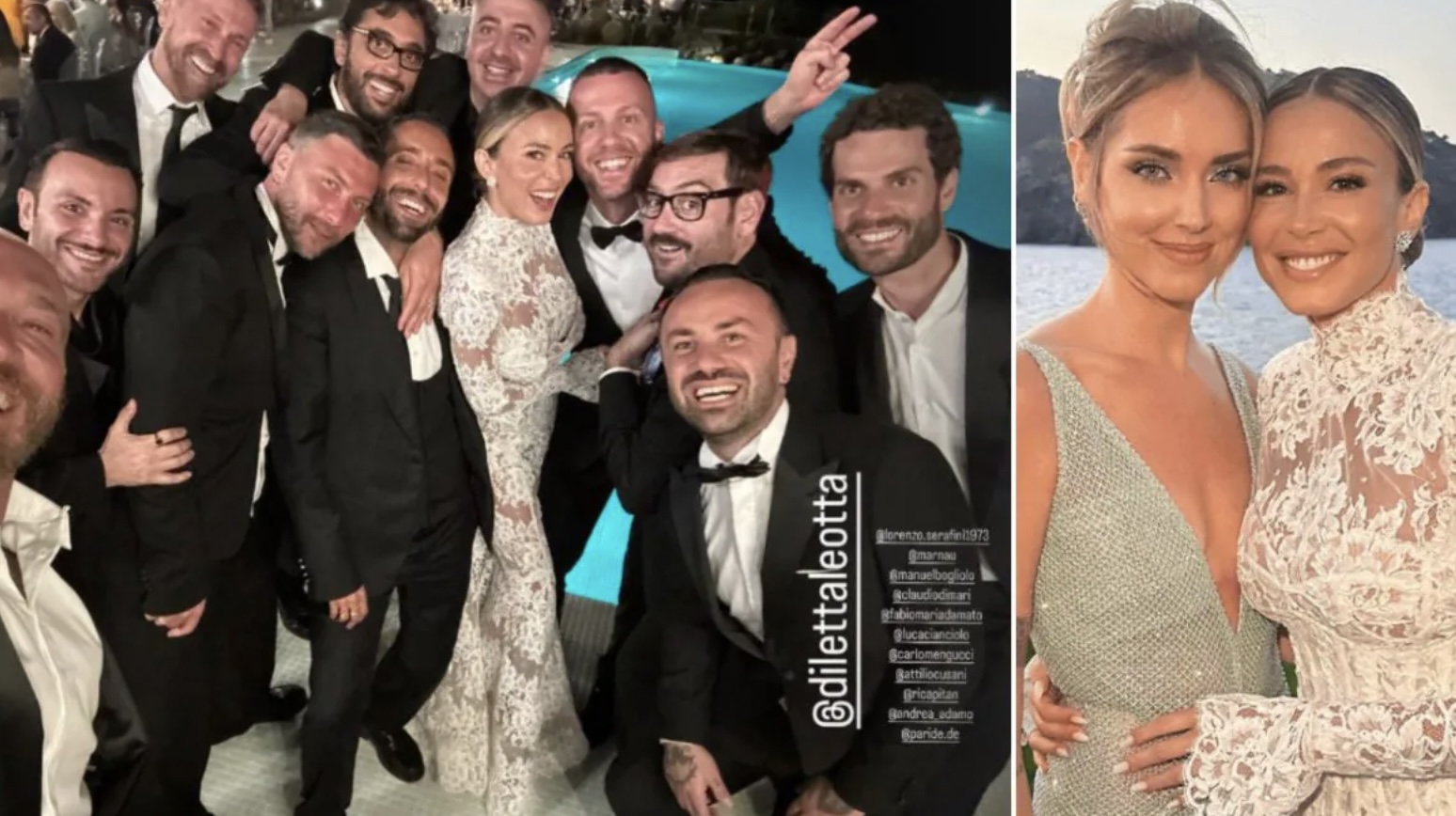 Ferragni et Damato au mariage de Leotta : comment ils se sont comportés